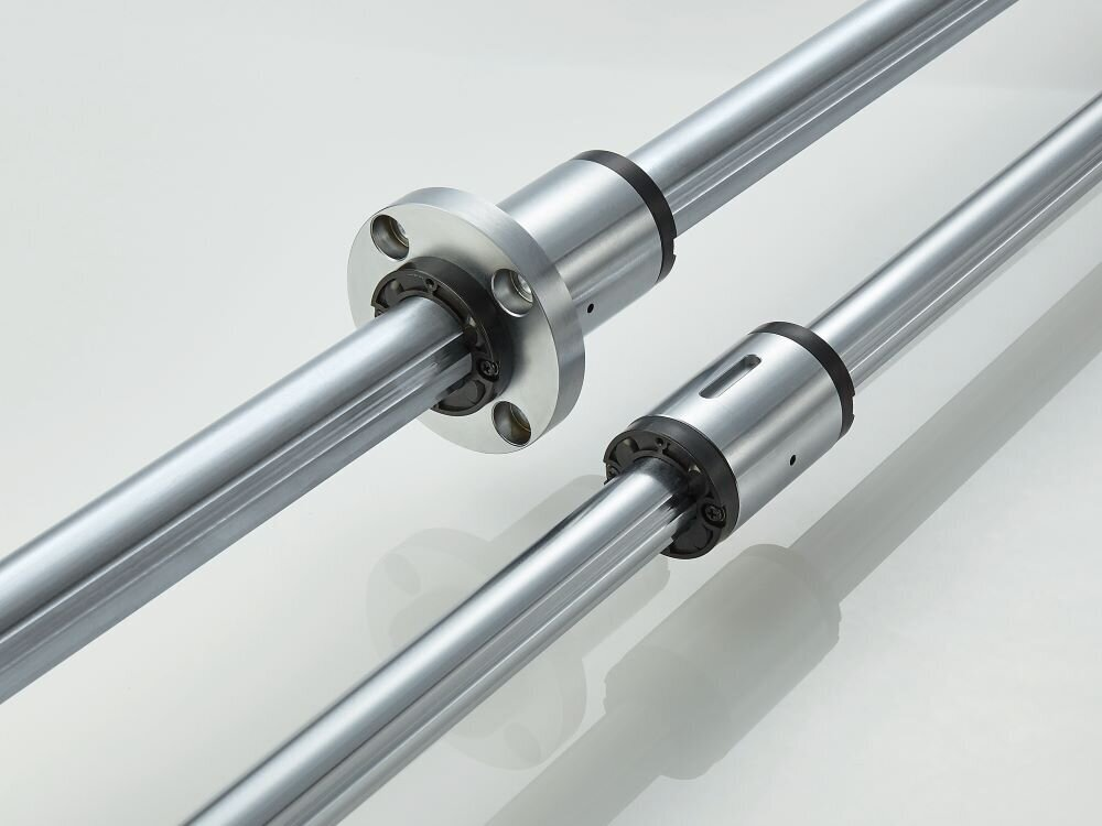 Eje nervado a bolas resistente al par, LF-X con tuerca de brida y LT-X con tuerca cilíndrica 